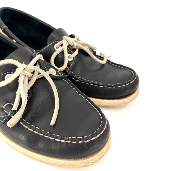 Sebago Navy Blue Genuine Leather Docksides Boat Shoes main image 6